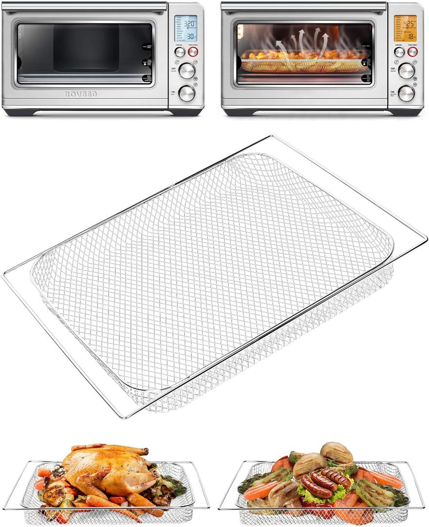 Smart Oven Air Fryer Mesh Basket 1-Piece Compatible with Breville BOV860BSS Convection Oven, Stainless Steel Baking Tray Original Replacement Accessory Assist with Countertop Oven 11 Cooking Functions