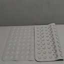 Bath Mat for Tub Shower Mat Non Slip Kids Rubber Shower Tub Mat, 100% Natural Rubber no Plastic Odors Perfect for Baby and Elder, Strong Suction Cups, Textured Mat Surface, 28 X 16 inches, Grey (Grey With Drain Holes)