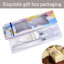 2 x Silver Crystal Cake Cutting Set for Wedding, 2-Piece Stainless Steel Cake Cutter Set, Clear Wedding Cake Knife Set, Cake Knife and Server Set, Cake Cutting Utensils with Faux Crystal Handle