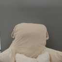 SLIGUY Reading Pillow-Bed Rest Pillow with Detachable Neck Roll & Higher Support Arm for Sitting in Bed Couch or Floor-Backrest Reading Pillow Adult Back Pillow for Reading/Watching TV/Gaming,Beige (Medium)