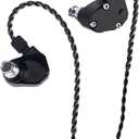 TINHIFI C2 HiFi IEM | LCP+PU Composite Diaphragm | 0.78mm 2-Pin Gold-Plated Cable | High-Resolution in-Ear Monitors for FPS Gaming & Music (Black, C2 2025 3.5MM+Mic)