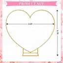 Arttown 6.6 FT Heart Arch Stand Gold Heart Shaped Wedding Arch Frame Wedding Arch Photo Backdrop Stand Suitable for Proposal, Wedding, Valentines Day, Bridal, Birthday Party Decorations