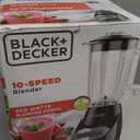 BLACK+DECKER 10-Speed Countertop Blender, Pulse Button, 6-Cup Glass Jar, Dishwasher-Safe, Stainless Steel Blade, Suction Feet