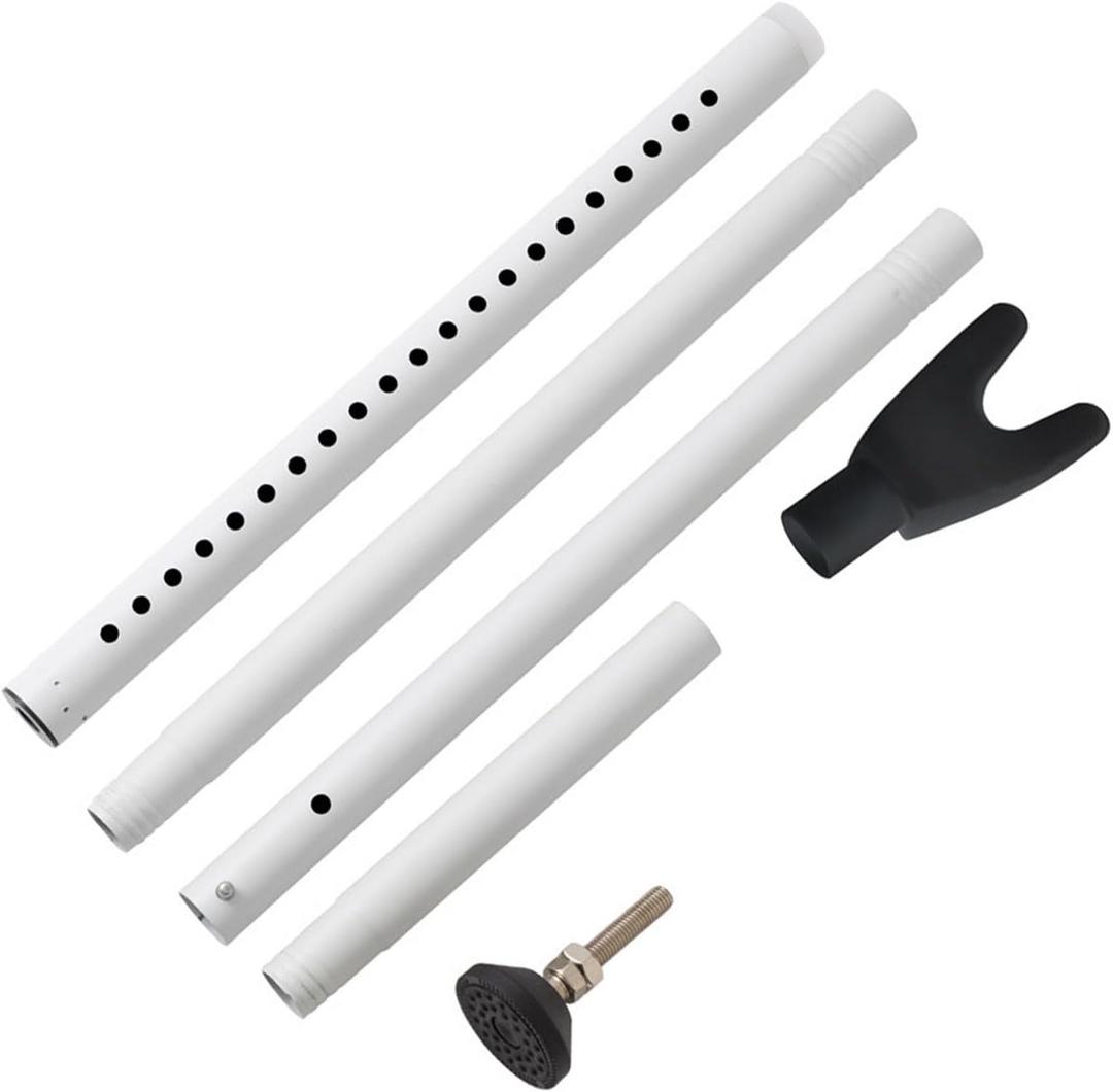 Compacts Door Security Rod Universals Rod for Apartment Doors Protecting Adjustable Extendable Stoppers (white set)