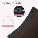 REECHO Invisible Wire Hair Extensions with Transparent Headband Adjustable Size Removable Secure Clips in Straight Secret Hairpiece for Women (16 Inch (Pack of 1), Light Ash Brown with Highlights)