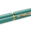 Swarovski Crystal Shimmer Glide ballpoint pen, Green, Green lacquered, Gold-Tone Finish