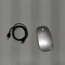 Mouse for MacBook Wireless Bluetooth Mouse Laptop MacBook Air Mac Pro Rechargeable Silent PC iPad Optical Mouse with Dual Mode Switch Bluetooth 5.2/3.0 and 2.4GHz USB Type-C Receiver Silvery