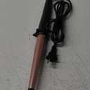 Hair Curling Wand, 0.5-1Inch Tapered Curling Iron, Professional Ceramic Hair Curler Wand with Heat-Resistant Glove, Dual Voltage (Pink)