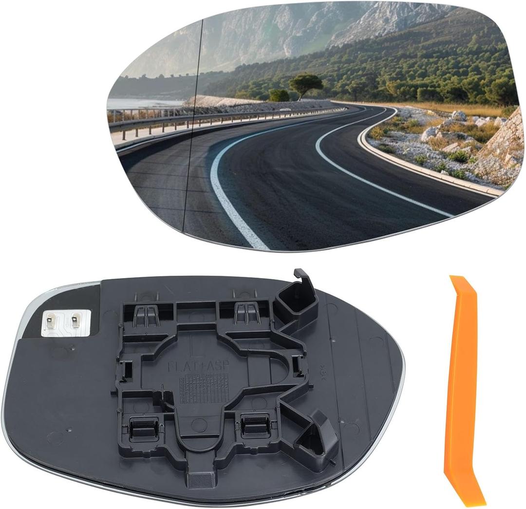 Left Driver Side Mirror Glass Compatible with 2014 2015 2016 2017 Honda Odyssey Left Side Rear View Mirror Replacement Heated for 76253-TK8-A51 76253-TK8-A41