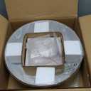 Large Pendant Lighting, 17.7 inch,Natural Wood Cap, Adjustable Cord,Simple Modern Chandelier for Dining Room, Kitchen Table Matte White