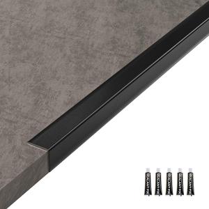 Metal Wall Corner Protector, Aluminum Corner Guards, Dcor for Edge of Door Window Table Furniture Cabinets Fireplaces Tile Trim Edging, Size 35.5" L x 0.75" W (5 Pack,Black)