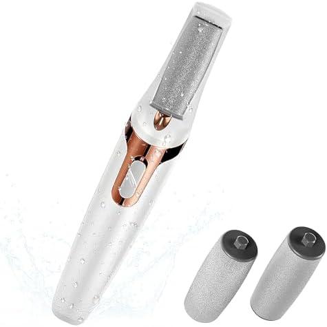 Electric Foot Callus Remover, Electronic Foot File, Portable Electric Callus Remover for Feet, Pedicure Tools for Dead Skin Calluses (White)