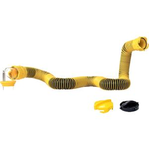 15 FT RV Sewer Hose Kit Heavy-Duty Sun-Resistant Leak-Proof with 90 Degree Clear View Sewer Adapter Storage Cap