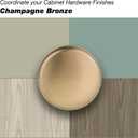 Richelieu Hardware BP989880CHBRZ Lincoln Collection 3 1/8-inch (80 mm) Center-to-Center Brushed Champagne Bronze Modern Cabinet and Drawer Edge Pull Handle for Kitchen, Bathroom, and Furniture