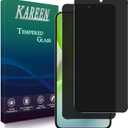KAREEN 2 Pack Privacy Screen Protector For Samsung Galaxy S24 FE 5G Anti Spy Private Tempered Glass Film, 9H Hardness, Anti Scratch, Bubble Free, Case Friendly