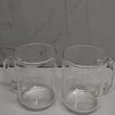 Glass Coffee Mugs, 20 oz Ice coffee cups, Large Clear Tea Cups Set of 2, Glass Mugs with Handles, Glass Cups for Latte, Cappuccino, and Tea