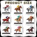 9Pcs Derby Decorations Wooden Table Decorations Horse Party Decorations Table Centerpieces Derby Day Tiered Tray Decor for Horse Racing Festival Supplies