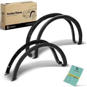 YHTAUTO OE Factory Style Fender Flares Compatible with 2015-2017 Ford F-150 Exc. Platinum & Raptor Model | Not Fit for Technology Package & Lane-Keeping Sensors Models, Black Wheel Flares