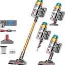Cordless Vacuum Cleaner 500W 50Kpa Stick,Up to 55Mins, Vacuum Cleaner for Home Rechargeable Wall Mount OLED Color Screen Anti-tangled Vacuum for Car,Hardwood Floor,Carpets,Pet Hair