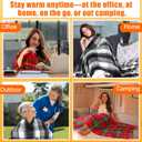 2 Pcs USB Heated Shawl Heating Scarf Heated Blanket Portable Electric Heating Wrap Shawl Home Office Camping(Buffalo)