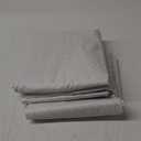 Amazon Basics Lightweight Super Soft, Comfortable Easy Care Microfiber 4 Piece Bed Sheet Set with 14-Inch Deep Pockets, Queen, Gray Crosshatch, Printed