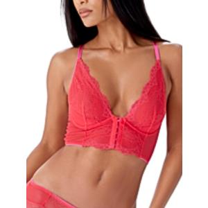 Gossard Women's Superboost Lace Deep V Bralet, Red (Rose Red), 32B