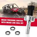 Brake Pressure Switch with Brake Line Seal Kit for Polaris Ranger XP 1000 2019-2024 for RZR 2016-2021 for Sportsman and General Replaces for Polaris 4014262 4081117
