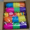 24 Pcs Prefilled Easter Eggs with Bunny Duckies,Bright Colorful Easter Eggs Prefilled with Variety Duckies for Fun Bath Bunny Duckies, Easter Basket Stuffers and Bathtub Toys Party Favors