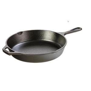Lodge 10.25 Inch Cast Iron Skillet  Pre-Seasoned Frying Pan with Teardrop Handle  Oven, Stovetop, Grill & Campfire Use  Made in USA  Durable, Non-Toxic, Even-Heating Cookware  Black