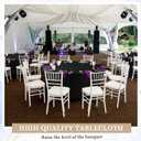 Preboun 8 Pack 72 Inch/ 6 FT Spandex Round Tablecloth Fitted Stretch Tablecloth Elastic Table Cover for Wedding Party Restaurant Banquet Cocktail and Halloween(Black)