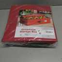 2 x ZOBER Underbed Christmas Ornament Storage Box - Stores 64 3" Ornaments, With Dividers - Tear Proof 600D Oxford Fabric, Ornament Organizer Storage Box, Durable Christmas Containers Holder - Red