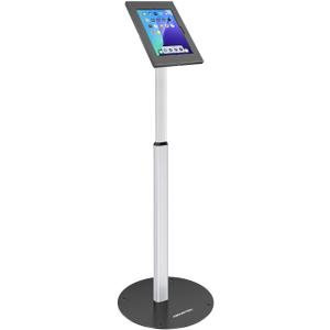 AboveTEK Anti Theft iPad Floor Stand, Robust Security Kiosk POS Tablet Stand, Height Adjustable Tablet Floor Stand w/Lock and Key Mechanism for 10.9-11" iPad & Galaxy Tab, Ideal for Retail Business