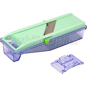 Benriner Mandoline Slicer with Collection Tray and 4 Blades, Japanese Stainless Steel, BPA Free
