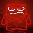 Cartoon Anime Neon Sign for Wall Decor Dimmable Cartoon Anger Neon Light Sign, LED Anger Neon Light for Bedroom Birthday Christmas Party Gifts10.9 * 12.2Inch