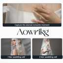 Cathedral Length Wedding Veil Lace Veil Soft Tulle Bridal Veils with Comb (Off White) 1 Tier-118in