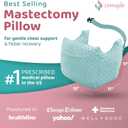 Zomaple Mastectomy Recovery Pillow with Gel Pack & Shower Lanyard Post-Op Essentials, Breast Augmentation/Reduction & Mastectomy Recovery Supplies Washable Cover for Comfort & Support