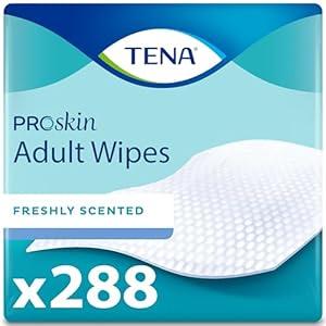 TENA Adult Wipes for Incontinence, Body Cleansing Wipes for Adults, ProSkin - 288 Count