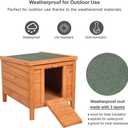 Cat House Outside, Weatherproof Wooden Bunny Rabbit Cat Hutch Outdoor Pet Cage Shelter Feral Cat House, Small Pet House and Habitats