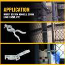 VIVIDA Chain Link Gate Latch 1-3/8" x 1-5/8", Fence Fork Lock, Galvanized Steel, 1 PCS