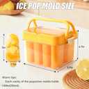 Popsicles Molds with Lid and Bin 9 Pieces Reusable Easy Release Entire Homemade Popsicle Molds Odorless Ice Pop Maker BPA Free