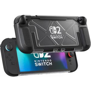 Heavy-Duty Dockable Case Cover Compatible with Nintendo Switch 2 (2025 Release), Anti-Scratch Hardshell for Switch 2 Console & Controller, Comfort Handle Full-Body Skin Protector