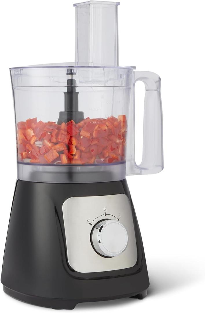 Amazon Basics Food Processor and Vegetable Chopper, 10 Cup Bowl, 2-Speed, 500 Watt Motor, Black