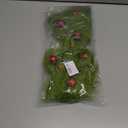 17 Inch Christmas Tree Picks, 6 PCS Lime Green Furry Curly Stems with Red Glitter Balls, Flexible Christmas Tree Topper Decorations for Holiday Arrangements, Wreaths & Table Christmas Decor