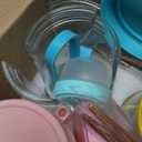 Overnight Oats Containers with Lids, 4-pack Overnight Oats Jars with Spoons and Small Containers, 16oz Glass Mason Jar with Airtight Lid, Chia Pudding Jars Yogurt Containers with Lids, Gifts for Women (Multicolor(Pink+Purple+Turquoise+Bright Yellow))