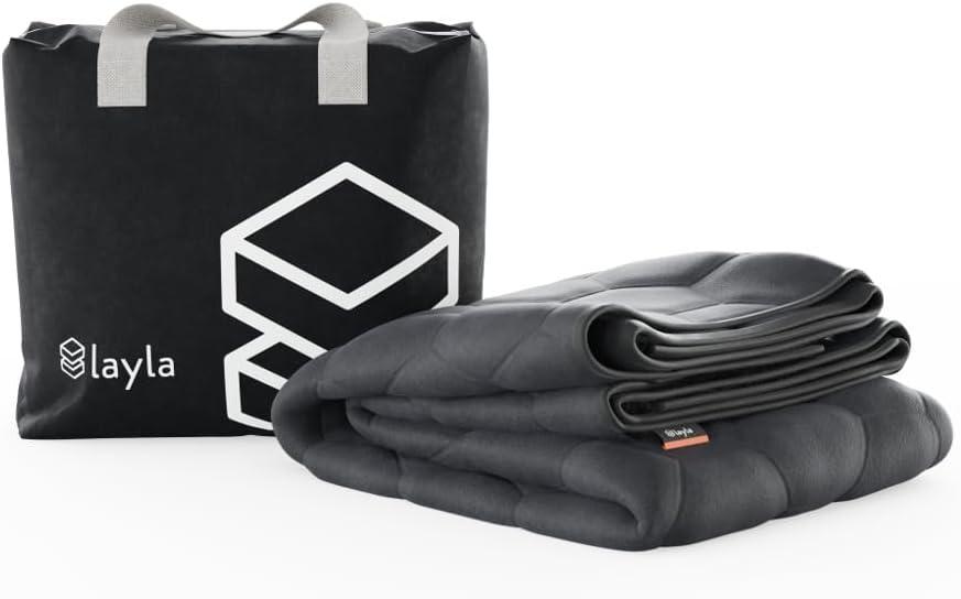 Layla 300 Thread Count Weighted Blanket with Fleece Top Layer, 100% Cotton Bottom Layer (20 pounds)