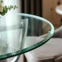 SZG Glass | 14" Inch Round Glass Table Top 1/4" Thick Tempered Beveled Edge (14 in)