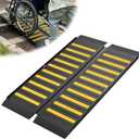 4FT Portable Wheelchair Ramp with Handle, Non-Slip Aluminum Ramps for Wheelchairs for Home, Folding Handicap Wheelchair Ramp for Doorways, Thresholds, Steps, Curbs, Stairs, 800 LBS Capacity