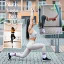 Sofier Pilates Grip Socks Women Crew Athletic Yoga Non-Slip Barre Slipper Workout Hospital Stripe (One Size, Purple/Pink)