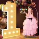 imprsv 4FT Marquee Numbers, Light Up Numbers for 1st 21st Birthday Decorations, light up letters Anniversary Party Decor, Mosaic Numbers for Balloons Number 1, Pre-Cut Foam Board Kit