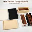 Artificial Travertine Tray, 12"x8" Perfume Tray for Bathroom Counter, Vanity, Home Organizer, Decorative Marble Trays for Perfume, Jewelry, Candles, Coffee, Rectangle, Yellow